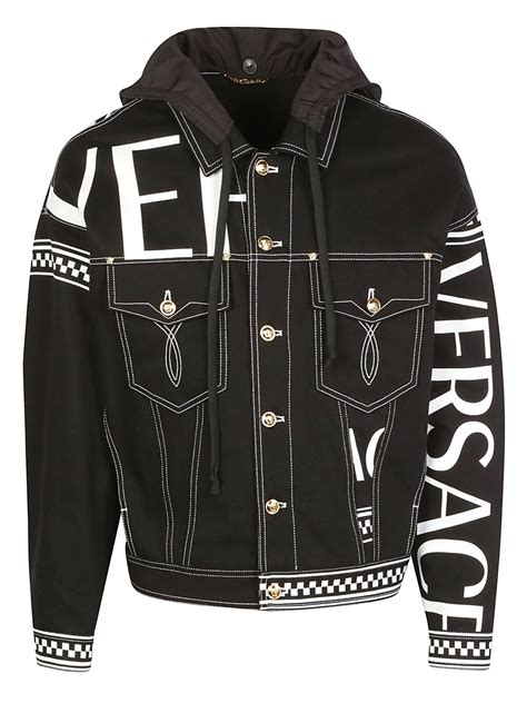 mens vintage versace jacket|versace black denim jacket.